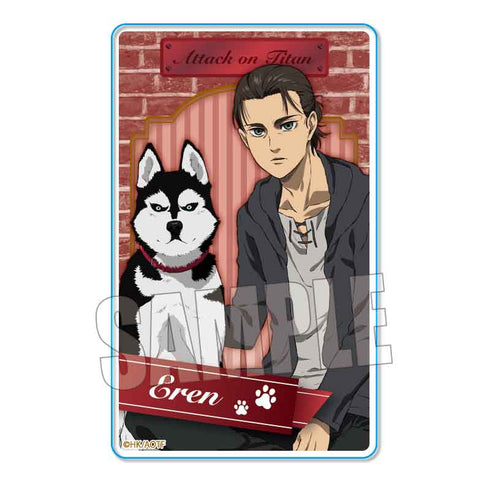 『進撃の巨人』アクリルカード エレン・イェーガー 犬といっしょver.
